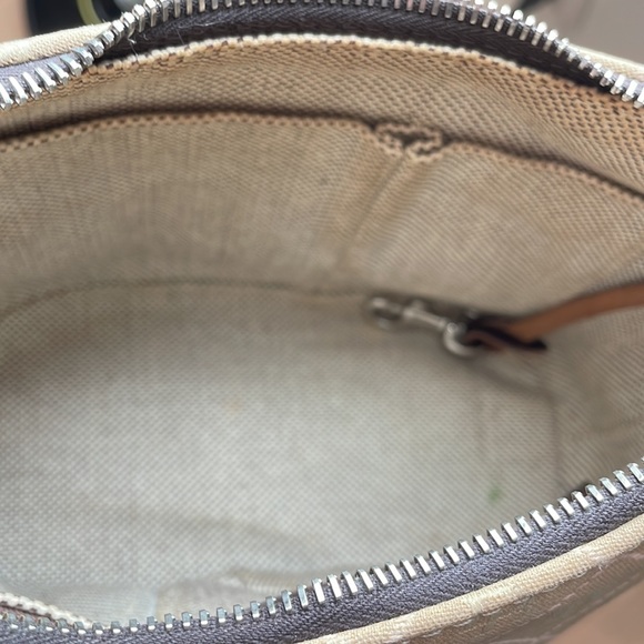 Dooney and Bourke Beige Cream Signature Mini Logo Canvas and Leather Bucket Bag - Picture 5 of 5